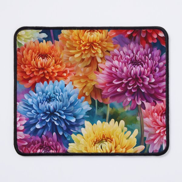 Artikelvorschau, Aquarell Chrysantheme Chroma entworfen und verkauft von colorvisionart.