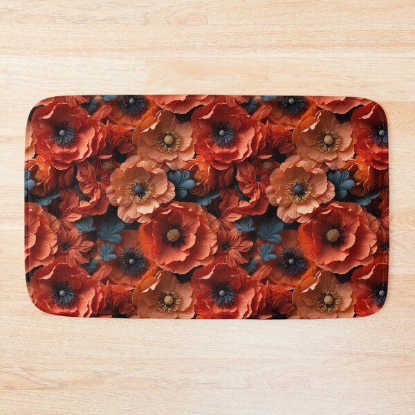 Item preview, Poppy Tile 20: Crimson Whispers in a Field of Silk, Black-Eyed Beauties in Sun-Kissed Tissue Paper. designed and sold by TheBrainArt.