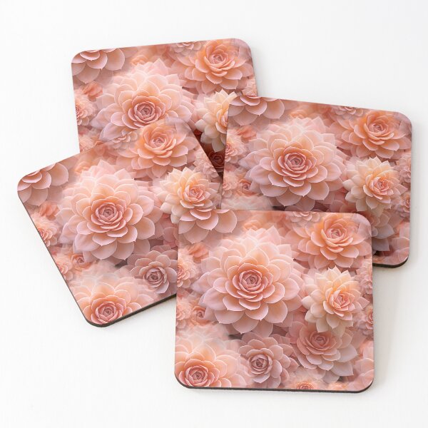 Item preview, Apricot Crush Colour of the Year 2024 with Succulents designed and sold by NadineMay.