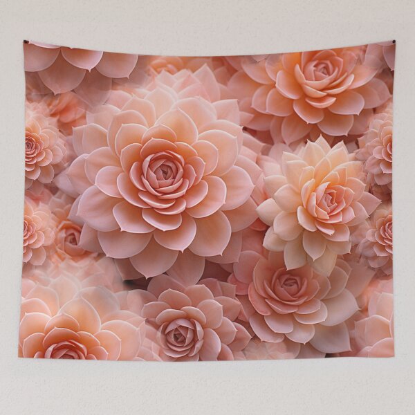 Item preview, Apricot Crush Colour of the Year 2024 with Succulents designed and sold by NadineMay.