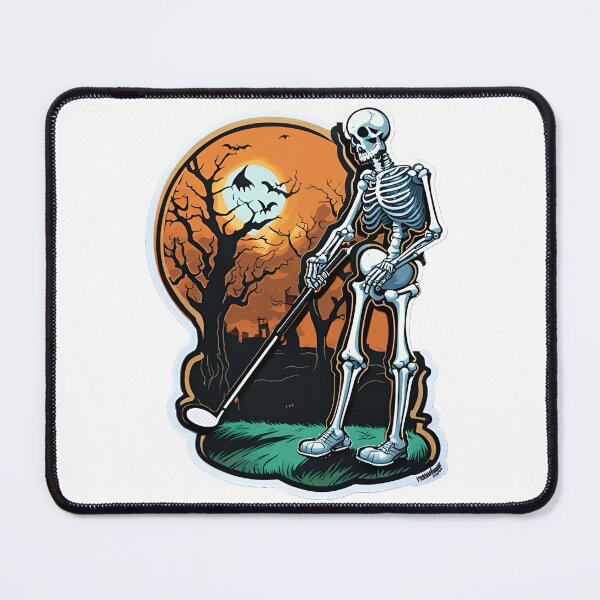 Item preview, Skeleton Playing Golf on Halloween designed and sold by UtterLegends.