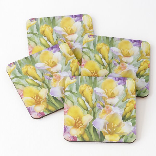 Item preview, Watercolor Freesia Fantasy - Dreamy Floral Art designed and sold by colorvisionart.