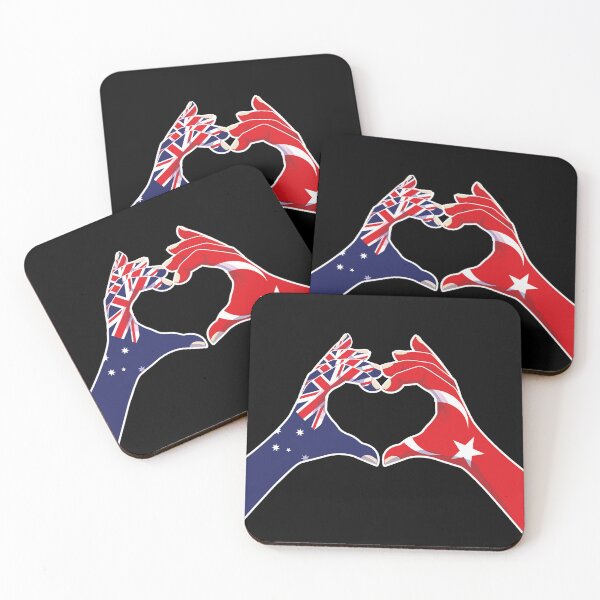 Item preview, Türkiye Turkish Australian Australia Love Heart Peace designed and sold by FlagX.