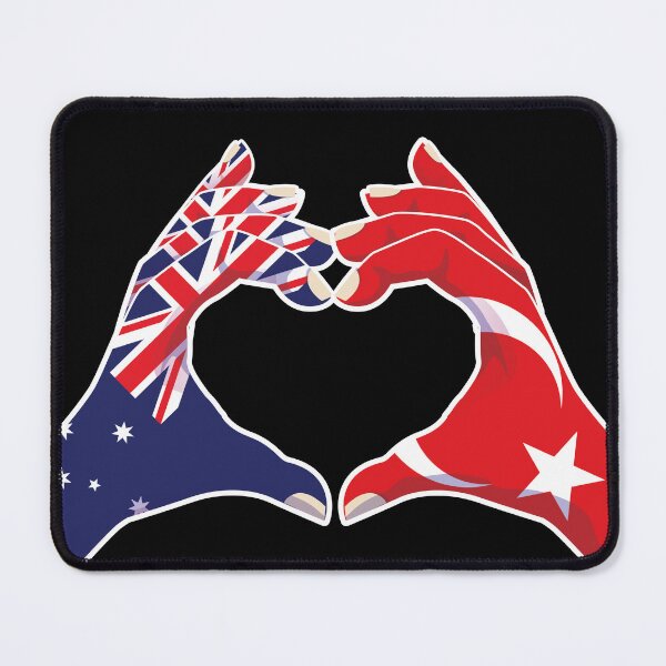 Item preview, Türkiye Turkish Australian Australia Love Heart Peace designed and sold by FlagX.