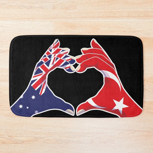 Item preview, Türkiye Turkish Australian Australia Love Heart Peace designed and sold by FlagX.