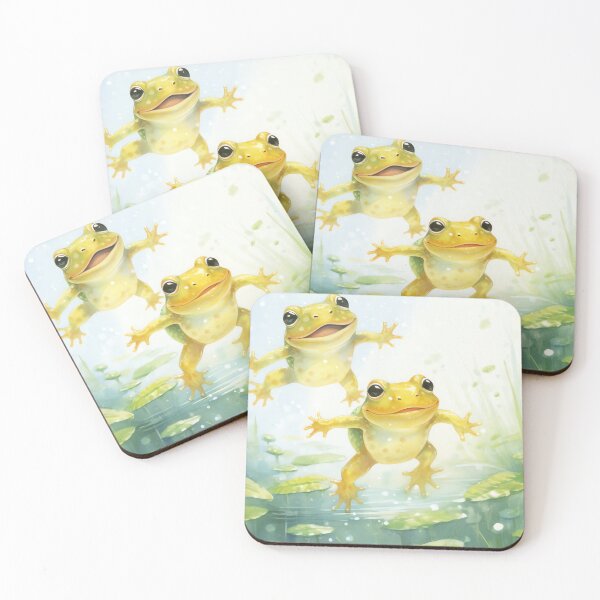 Item preview, Whimsical Frog Leaps designed and sold by cute-animals99.