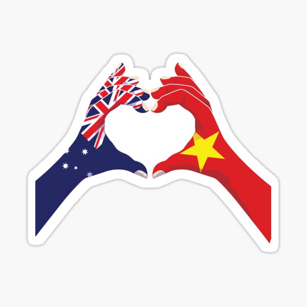 Item preview, Vietnam Vietnamese Australian Australia Love Heart Peace designed and sold by FlagX.