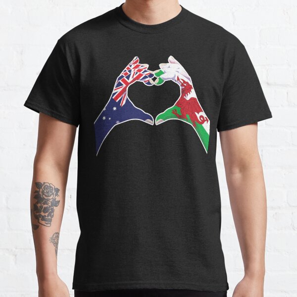 Item preview, Wales Welsh Australia Australian Love Heart Peace designed and sold by FlagX.