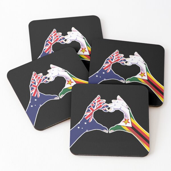 Item preview, Zimbabwe Zimbabwean Australian Australia Love Heart Peace designed and sold by FlagX.