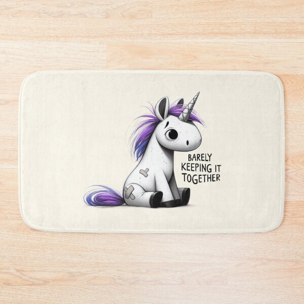 Item preview, Hanging On By A Thread Unicorn Sketch designed and sold by RuyaFab.