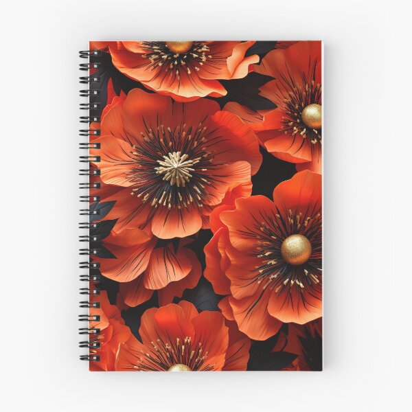 Item preview, Poppy Tile 21: Crimson Whispers in a Field of Silk, Black-Eyed Beauties in Sun-Kissed Tissue Paper. designed and sold by TheBrainArt.