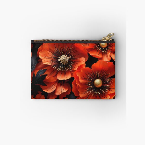 Item preview, Poppy Tile 21: Crimson Whispers in a Field of Silk, Black-Eyed Beauties in Sun-Kissed Tissue Paper. designed and sold by TheBrainArt.