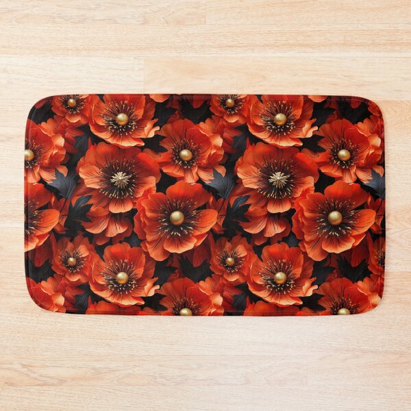 Item preview, Poppy Tile 21: Crimson Whispers in a Field of Silk, Black-Eyed Beauties in Sun-Kissed Tissue Paper. designed and sold by TheBrainArt.
