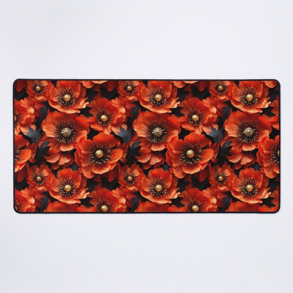 Item preview, Poppy Tile 21: Crimson Whispers in a Field of Silk, Black-Eyed Beauties in Sun-Kissed Tissue Paper. designed and sold by TheBrainArt.