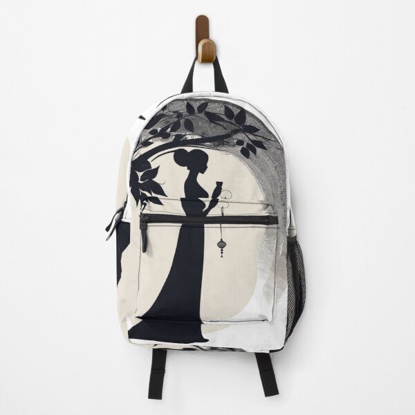 Item preview, a lady walking under tree designed and sold by JangmiHorang.