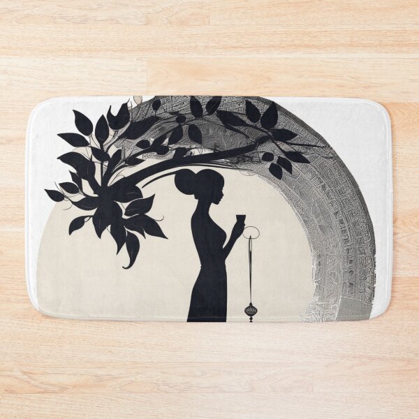 Item preview, a lady walking under tree designed and sold by JangmiHorang.