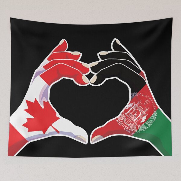Item preview, Afghanistan Afghan Canadian Canada Love Heart Peace designed and sold by FlagX.
