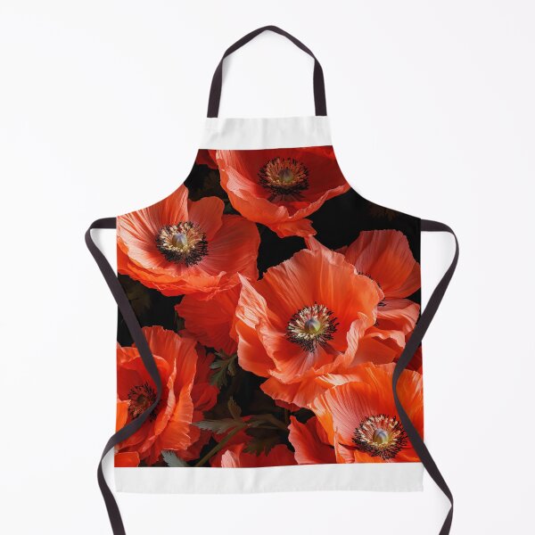 Item preview, Poppy Tile 22: Crimson Whispers in a Field of Silk, Black-Eyed Beauties in Sun-Kissed Tissue Paper. designed and sold by TheBrainArt.