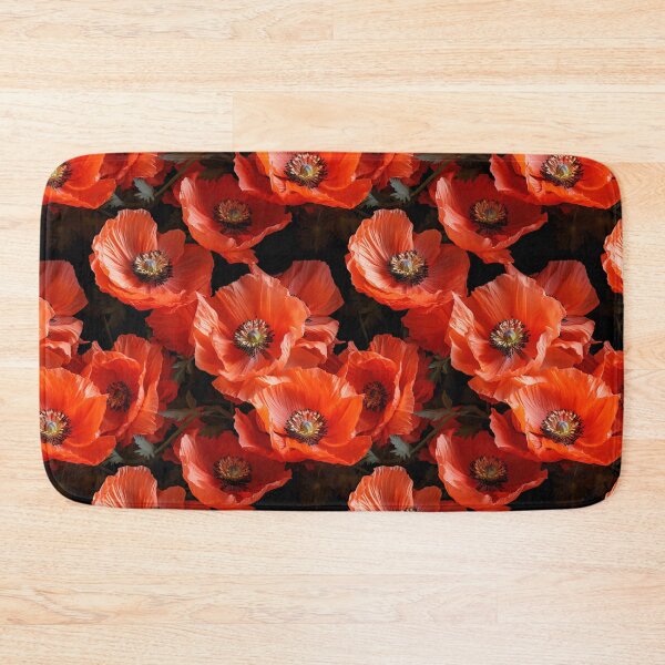 Item preview, Poppy Tile 22: Crimson Whispers in a Field of Silk, Black-Eyed Beauties in Sun-Kissed Tissue Paper. designed and sold by TheBrainArt.