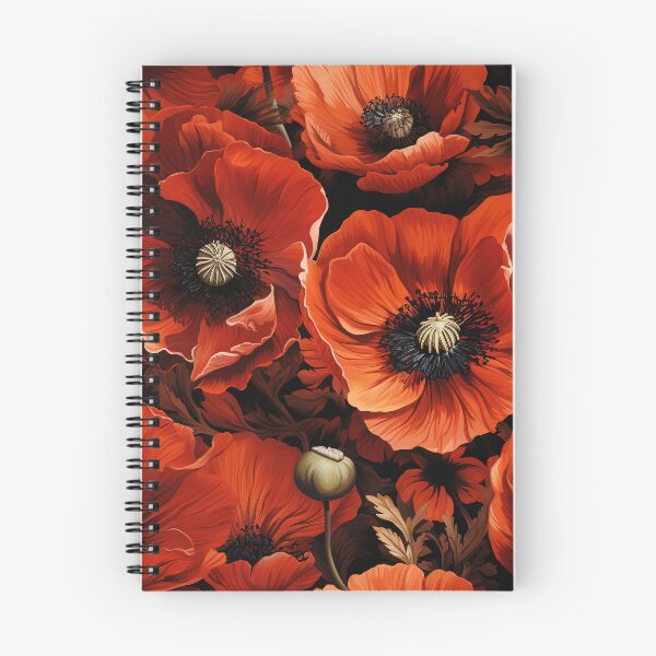 Item preview, Poppy Tile 23: Crimson Whispers in a Field of Silk, Black-Eyed Beauties in Sun-Kissed Tissue Paper. designed and sold by TheBrainArt.