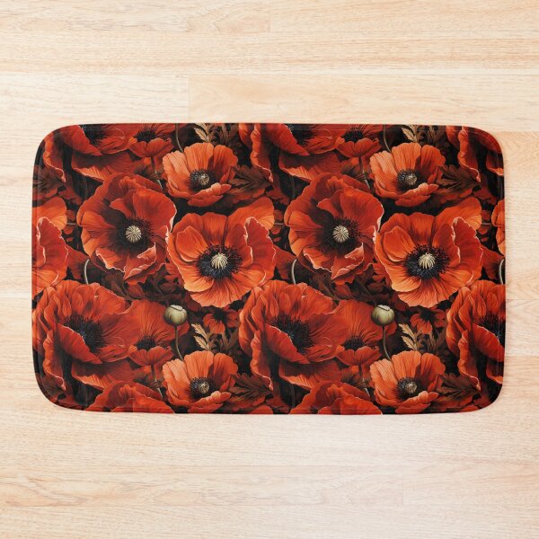 Item preview, Poppy Tile 23: Crimson Whispers in a Field of Silk, Black-Eyed Beauties in Sun-Kissed Tissue Paper. designed and sold by TheBrainArt.