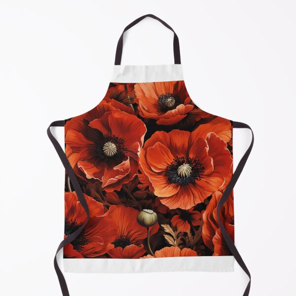 Item preview, Poppy Tile 23: Crimson Whispers in a Field of Silk, Black-Eyed Beauties in Sun-Kissed Tissue Paper. designed and sold by TheBrainArt.