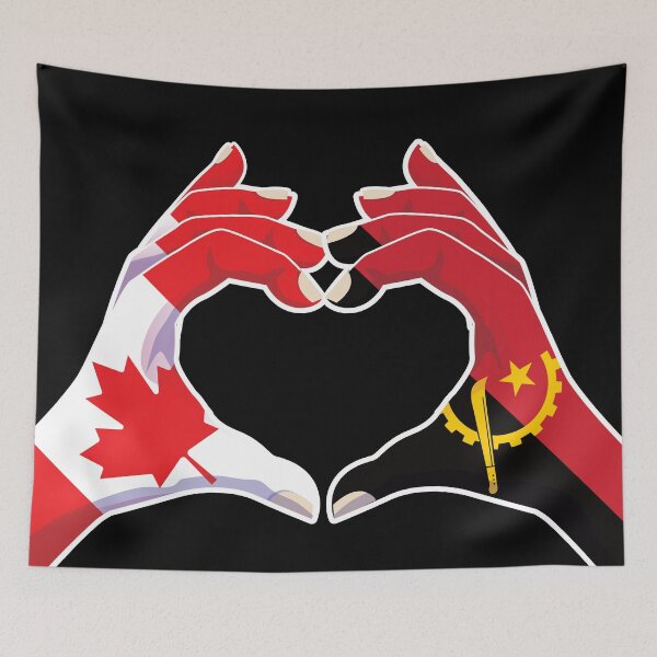 Item preview, Angola Angolan Canada Canadian Love Heart Peace designed and sold by FlagX.