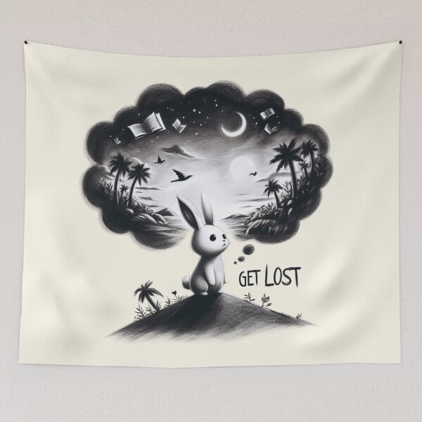 Item preview, Dreamy Wonderland Rabbit Adventure designed and sold by RuyaFab.