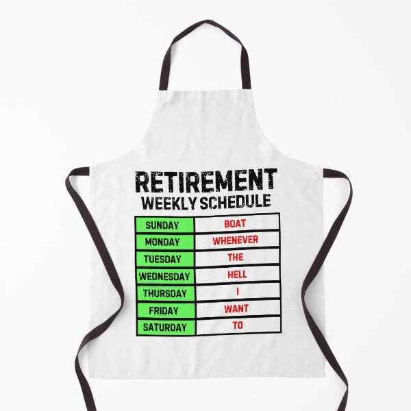 Item preview, Funny Retirement Weekly Schedule - Boating designed and sold by MoonsmileProd.