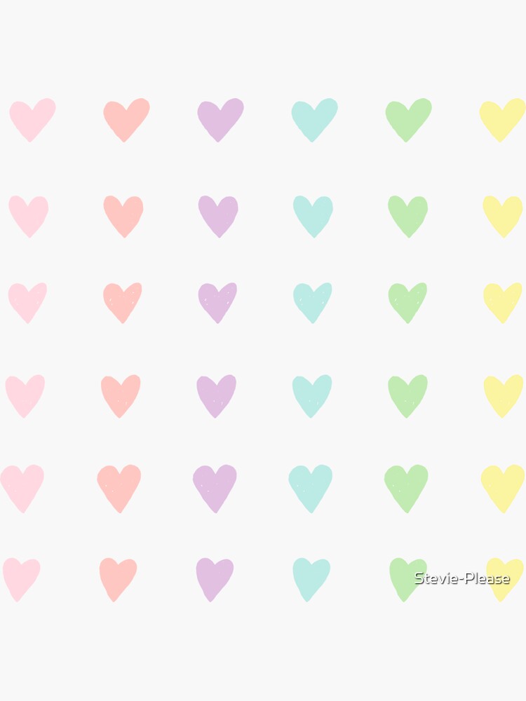 Mini Doodle Hearts Coral Vinyl
