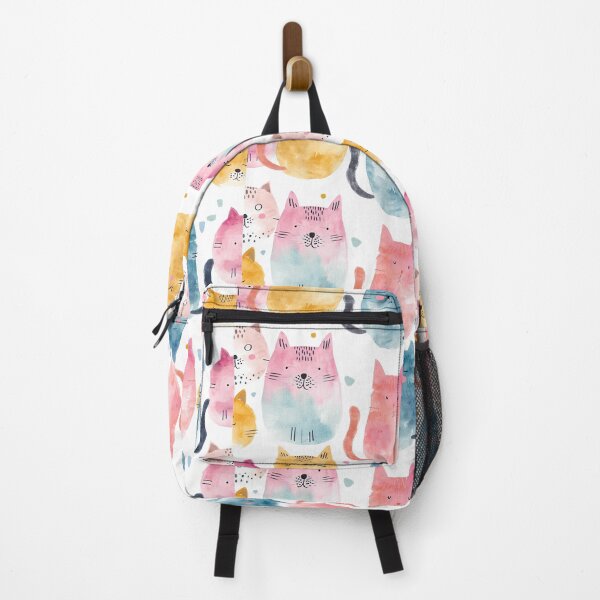 Item preview, Dreamy Cats frolic amidst a pastel watercolour wonderland #2 designed and sold by fluidwatercolor.