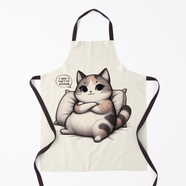 Item preview, Chubby Cat with a Can't-Do Attitude designed and sold by RuyaFab.
