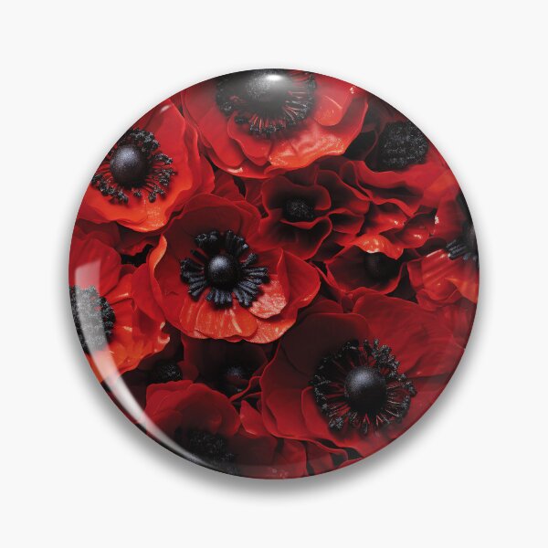 Item preview, Poppy Tile 25: Crimson Whispers in a Field of Silk, Black-Eyed Beauties in Sun-Kissed Tissue Paper. designed and sold by TheBrainArt.