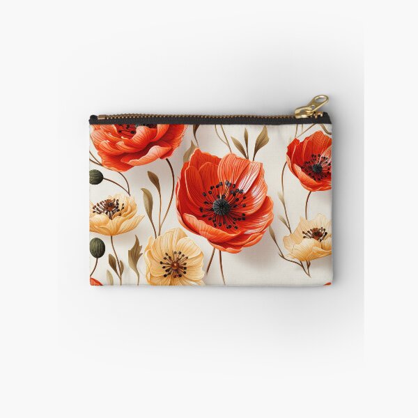Item preview, Poppy Tile 26: Crimson Whispers in a Field of Silk, Black-Eyed Beauties in Sun-Kissed Tissue Paper. designed and sold by TheBrainArt.