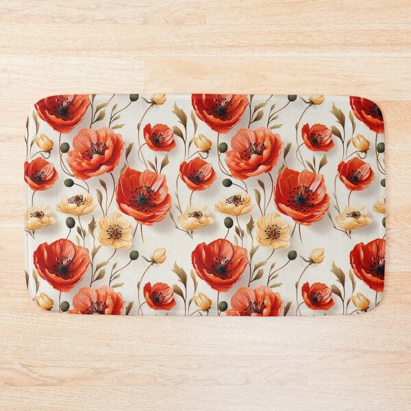 Item preview, Poppy Tile 26: Crimson Whispers in a Field of Silk, Black-Eyed Beauties in Sun-Kissed Tissue Paper. designed and sold by TheBrainArt.