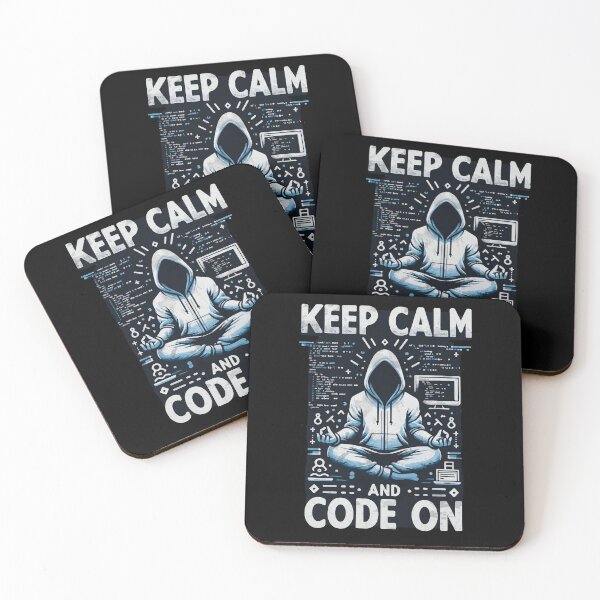 Item preview, Keep Calm and Code On Meditation Design designed and sold by Sir Meow Meow.