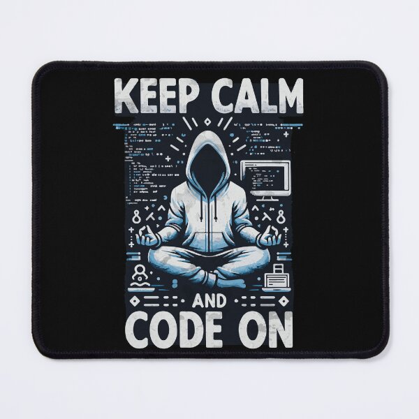 Item preview, Keep Calm and Code On Meditation Design designed and sold by Sir Meow Meow.