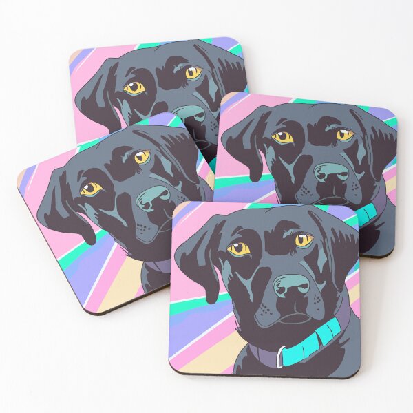 Item preview, Weird Funny Psychodelic Retro Dog Black Labrador  designed and sold by WildPalette-Art.
