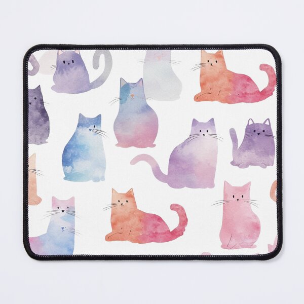 Item preview, Dreamy Cats frolic pastel Watercolour Wonderland #3 designed and sold by fluidwatercolor.