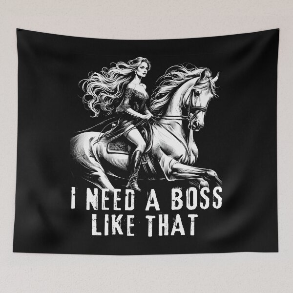 Item preview, I Need a Boss Like That | I'm Looking for a Wife Girlfriend | Galloping Grace Woman and Horse designed and sold by irek07.