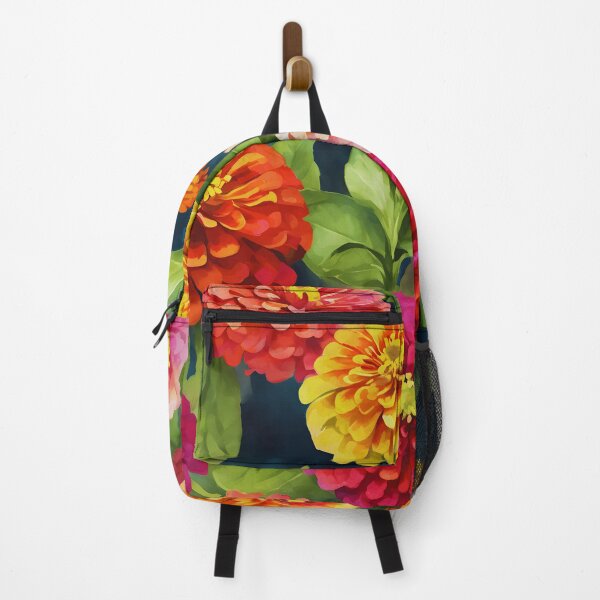 Item preview, Acuarela Zinnia Zenith - Arte floral vibrante designed and sold by colorvisionart.