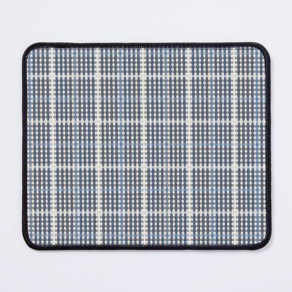 Item preview, Buffalo check with texture in blue, cream and black | Pattern designed and sold by colorofmagic.