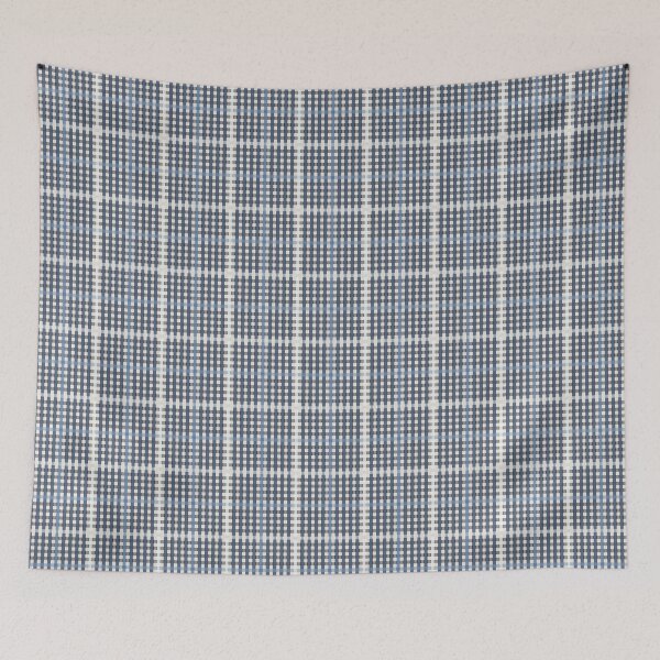 Item preview, Buffalo check with texture in blue, cream and black | Pattern designed and sold by colorofmagic.