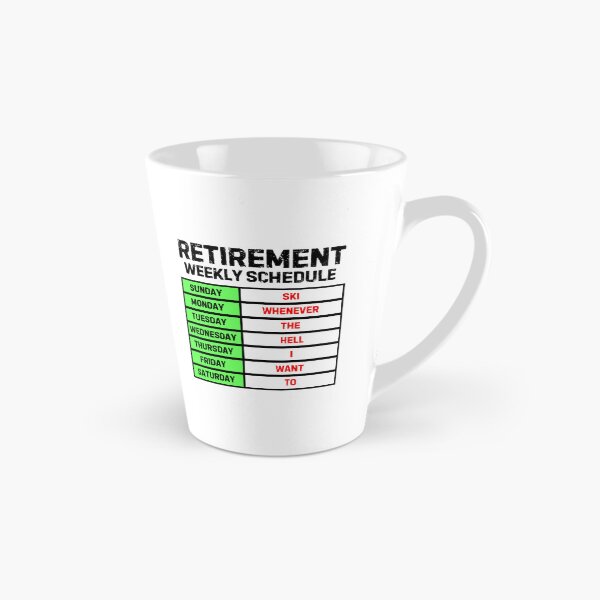 Item preview, Funny Retirement Weekly Schedule - Skiing designed and sold by MoonsmileProd.
