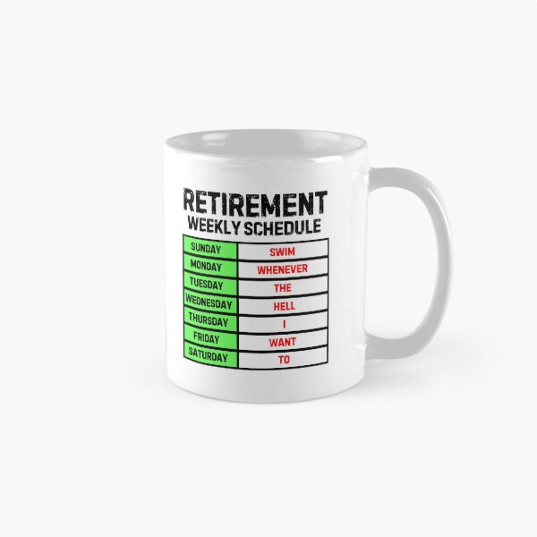 Item preview, Funny Retirement Weekly Schedule - Swimming designed and sold by MoonsmileProd.