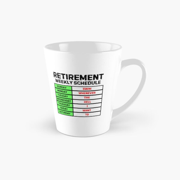 Item preview, Funny Retirement Weekly Schedule - Swimming designed and sold by MoonsmileProd.