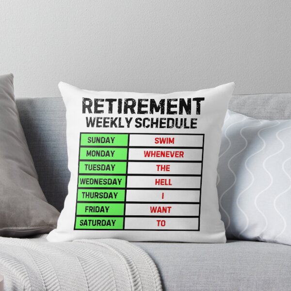 Item preview, Funny Retirement Weekly Schedule - Swimming designed and sold by MoonsmileProd.