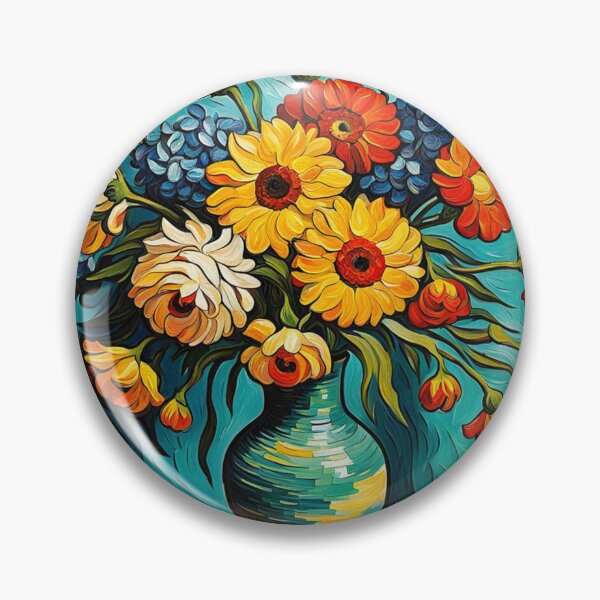 Artikelvorschau, Vase mit bunten Blumen entworfen und verkauft von JackFreestone.
