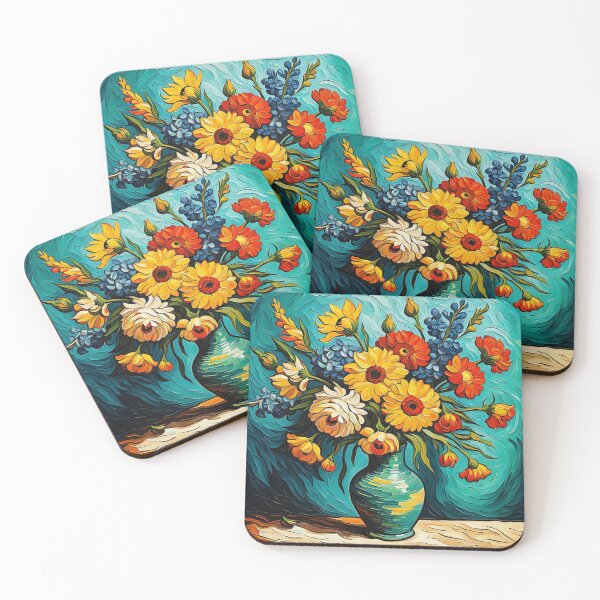 Item preview, Vase of Colourful Flowers designed and sold by JackFreestone.