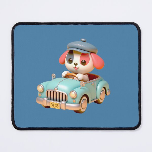 Item preview, 3D Cute Dog Riding a Car, Cute Dog Riding a Car, Adorable Kawaii Dog Riding a Car designed and sold by SnuggleSafari.